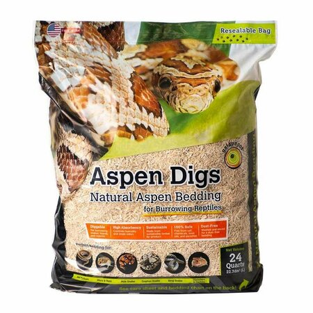 PETMASTERS Aspen Digs Natural Aspen Substrate Bedding - 24 qt. PE3641048